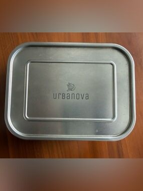 Unbanova Stainless Steel Rectangular Food Container - Silver